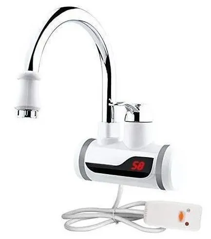 Instant Tankless Electric Hot Water Heater Faucet Kitchen Instant Heating Tap Water Heater LED Temperature Display